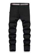 Men's Patches Slim Straight Leg Jeans